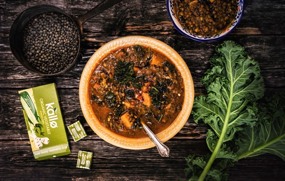 Organic Lentil Vegetable with Kale Soup